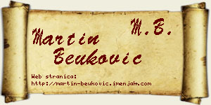 Martin Beuković vizit kartica